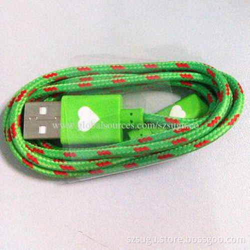 2014 hot braid nylon data cable for iPhone5/5s